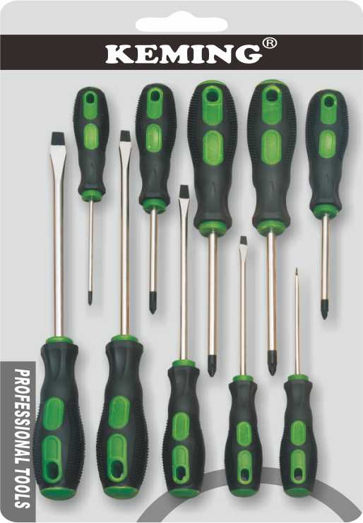 comfortable rubber handle 10pcs screwdriver set