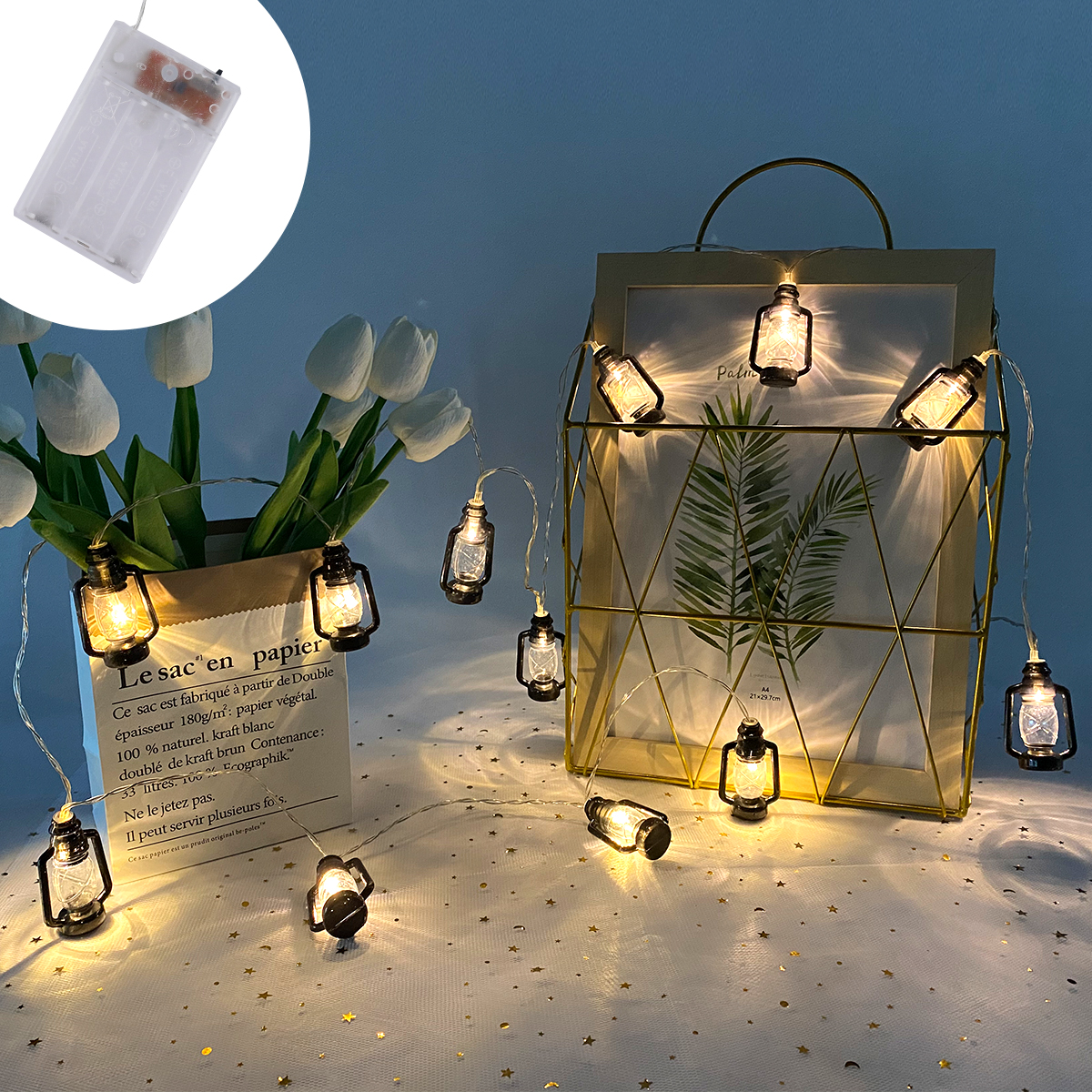 GANGES SA battery case string lights led lights interior decorative atmosphere lights
