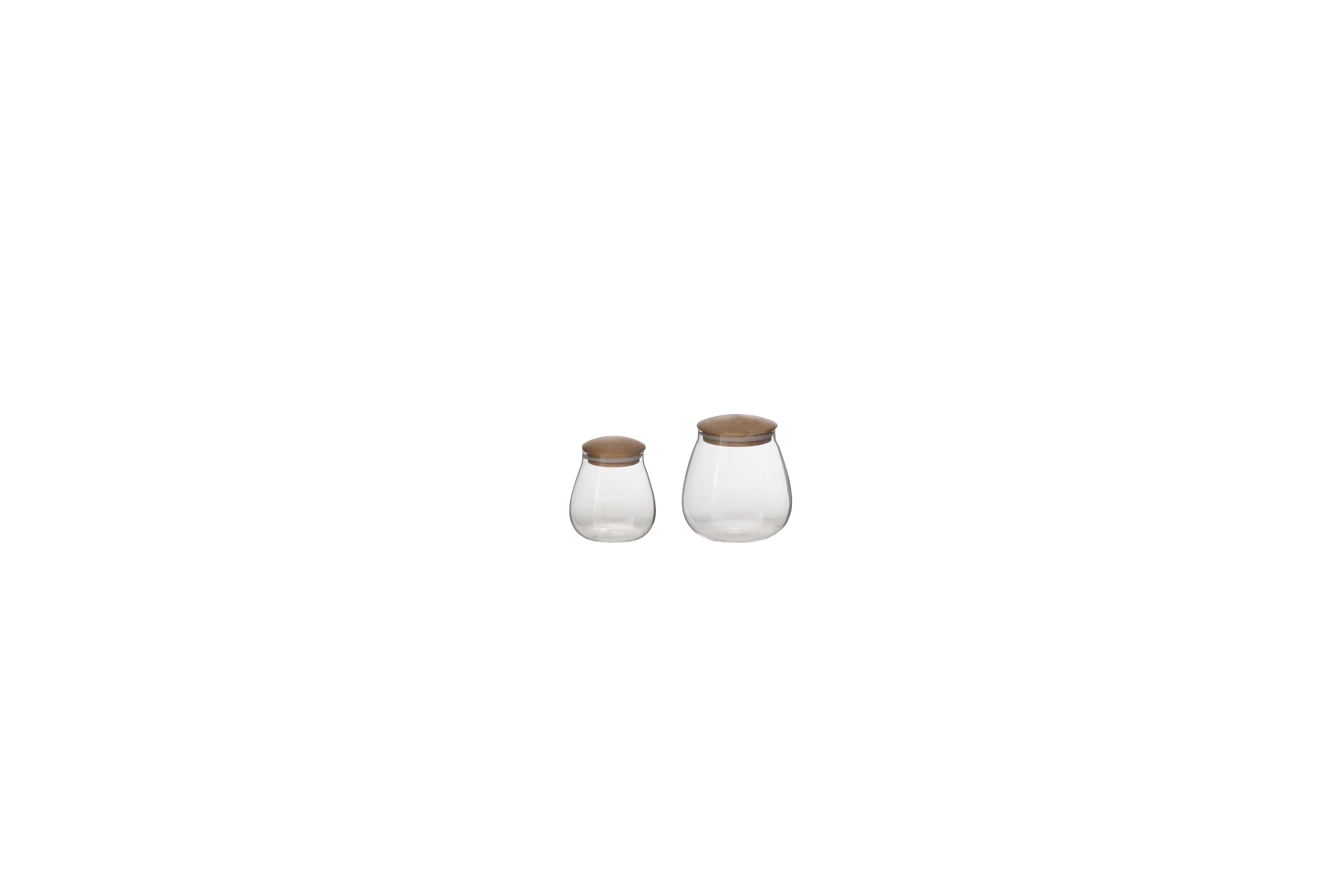 Borosilicate Glass Canister;storage Jar;bamboo Lid;acacia Lid;kitchen;dining;glassware