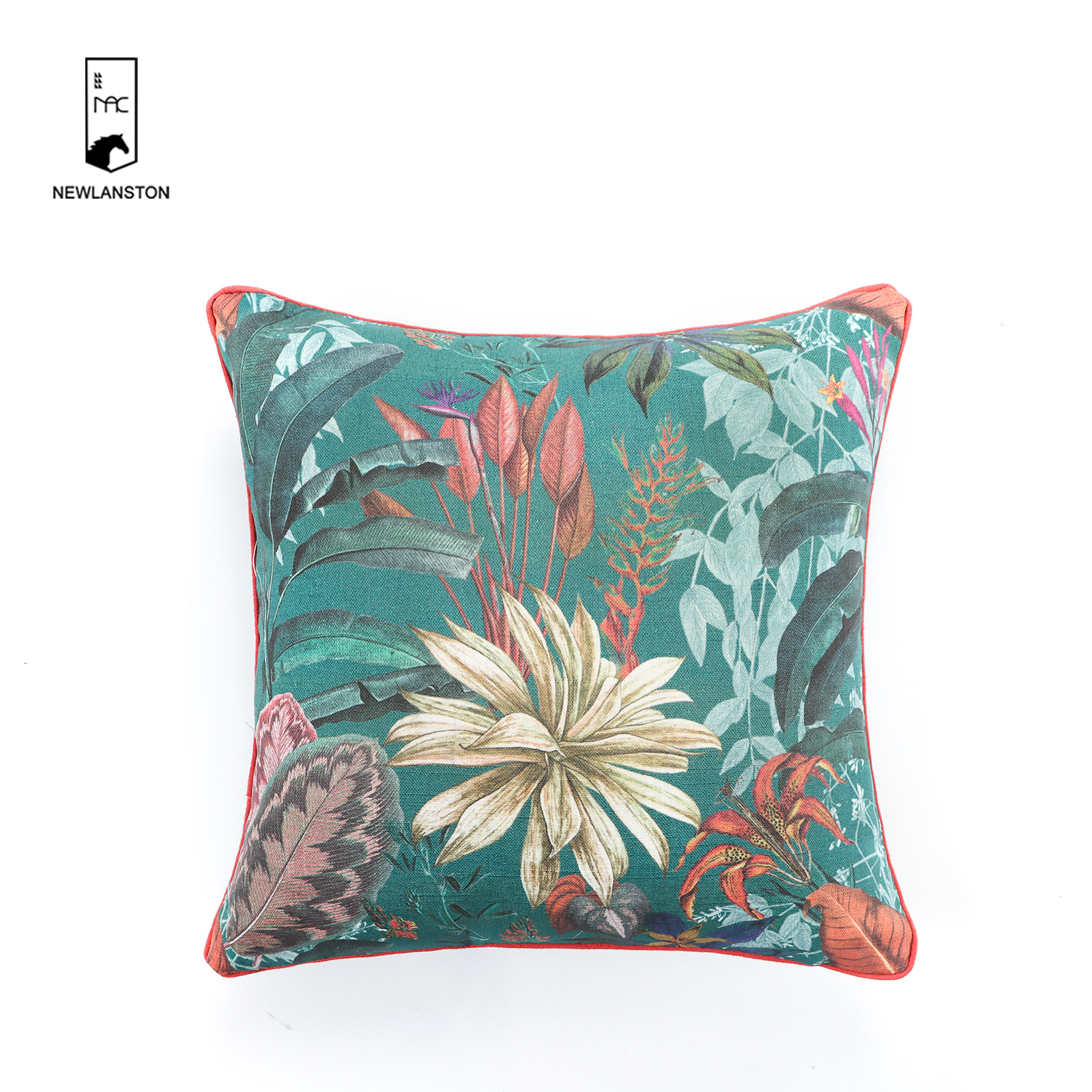 New Design Nature Printed Cushion Cover Recycling Cotton Throw Pillow Case Cover