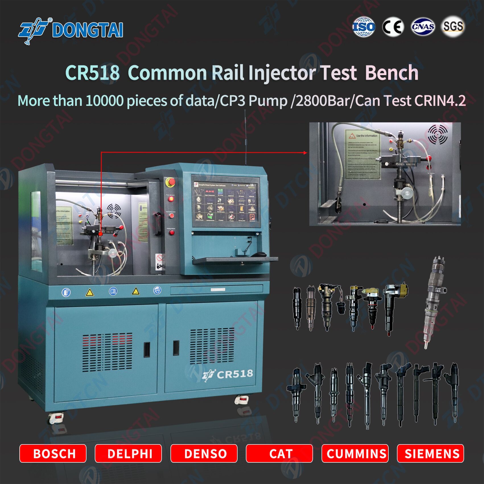 CR518 common rail injector test bench