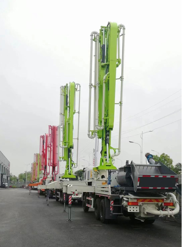 38m truck boom pump with mixer
