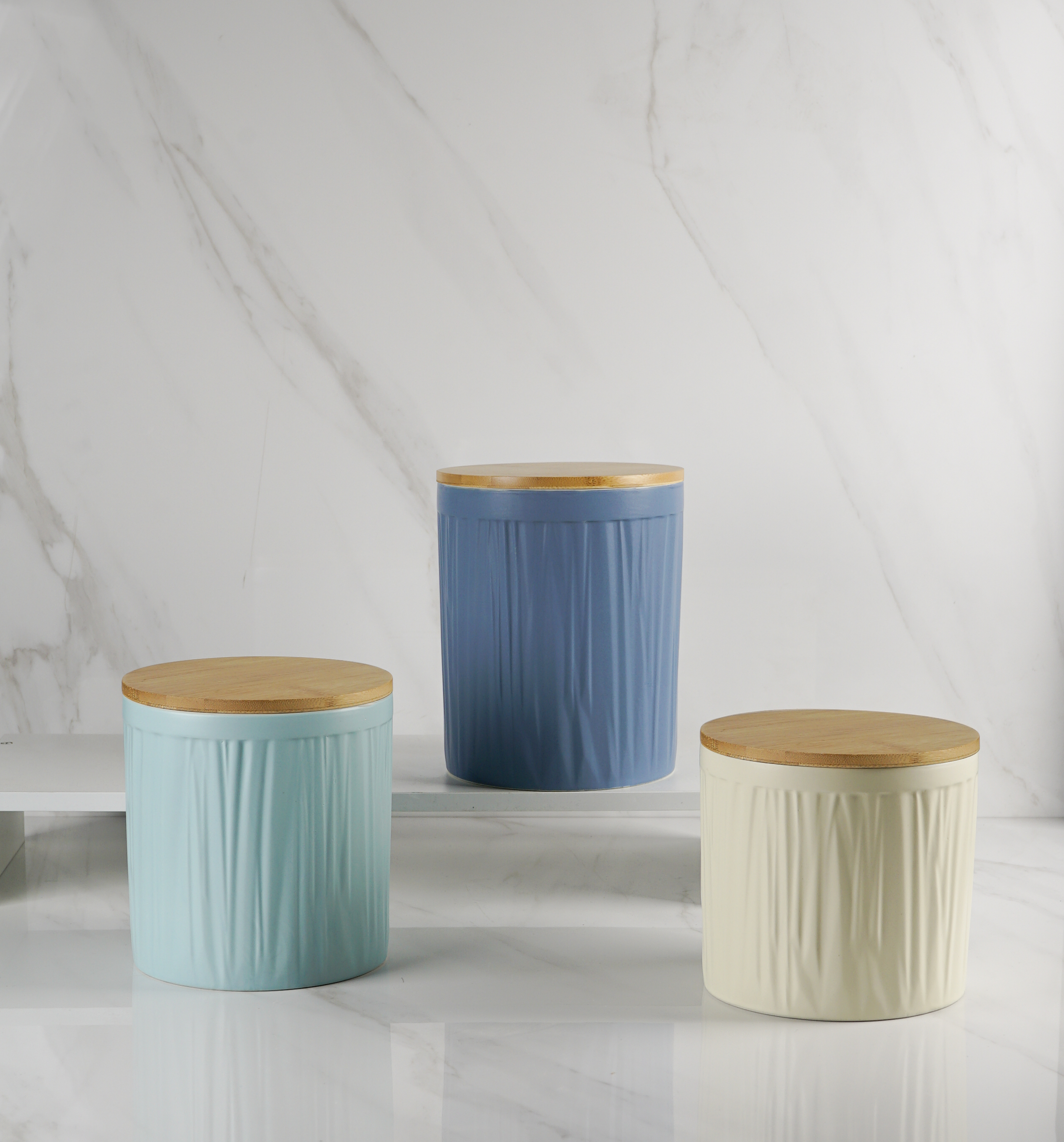 Chinese factory manufactory ceramic seal canister set for home kitchen