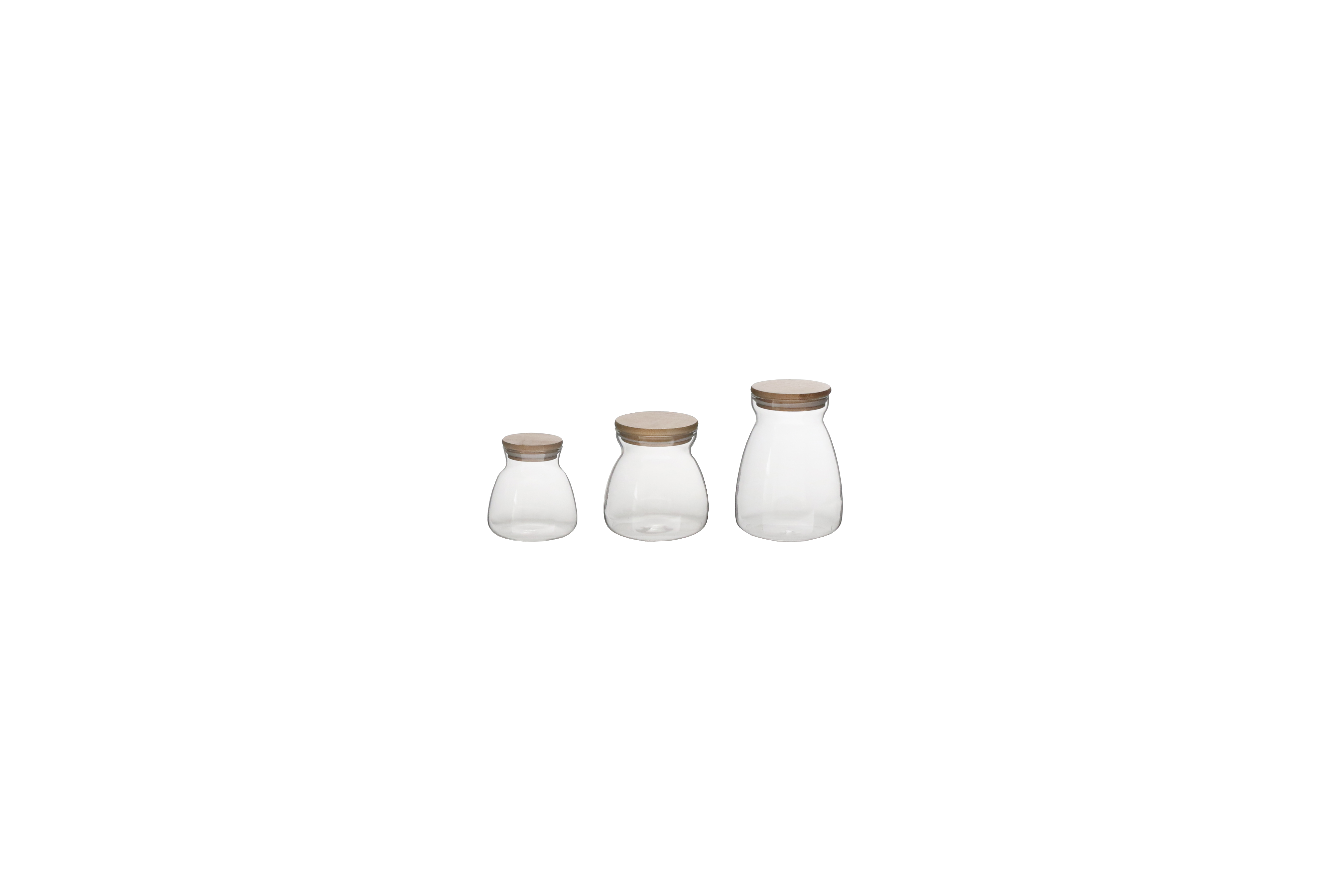 500ml/600ml/1000ml BOROSILICATE GLASS CANISTER;STORAGE JAR;BAMBOO LID;ACACIA LID;KITCHEN;GLASSWARE