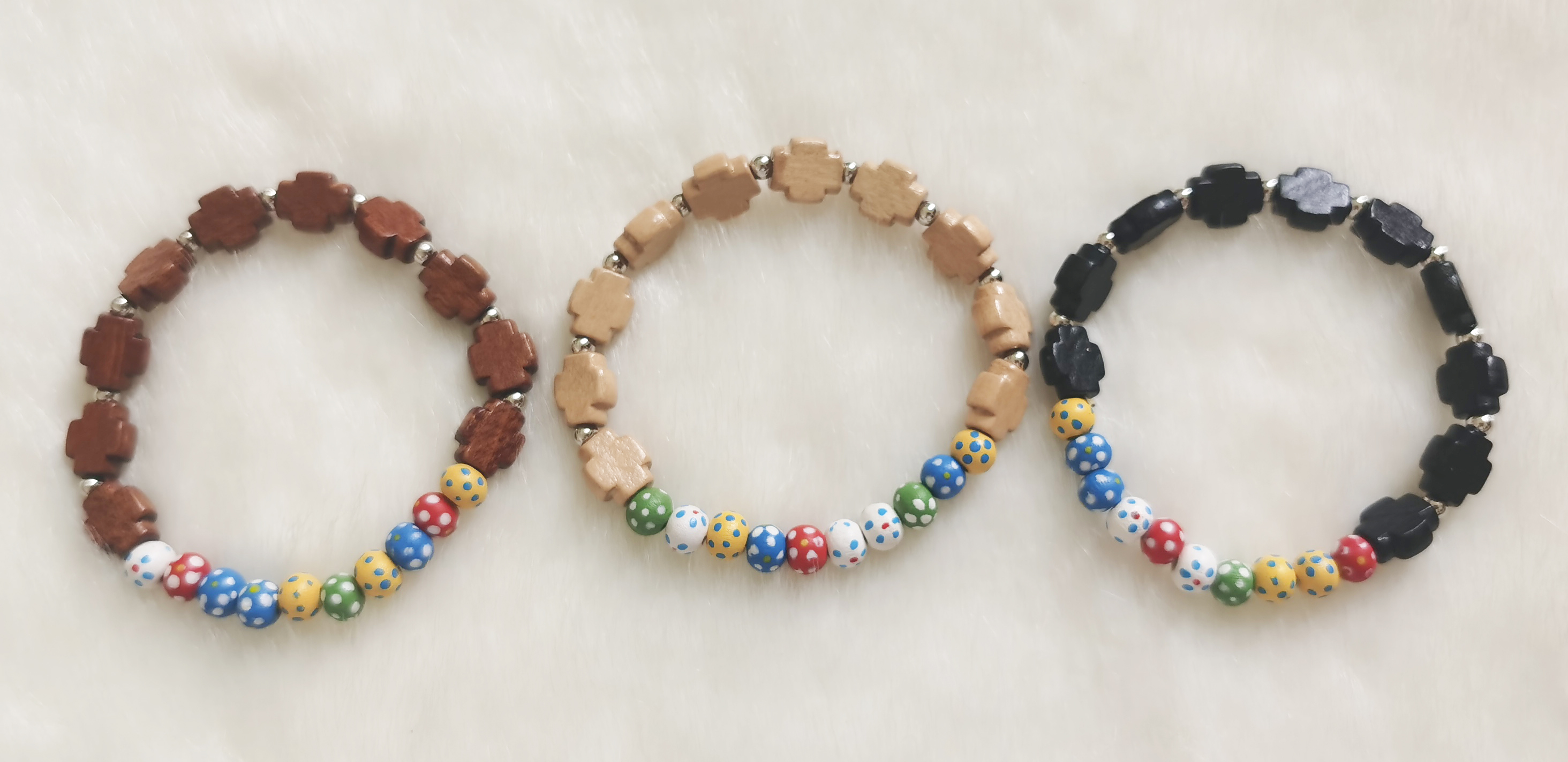 Factory Supplier Fashional Hot popular Latest Design High Quality Christian Religious Wood Bead Rosary Bracelet