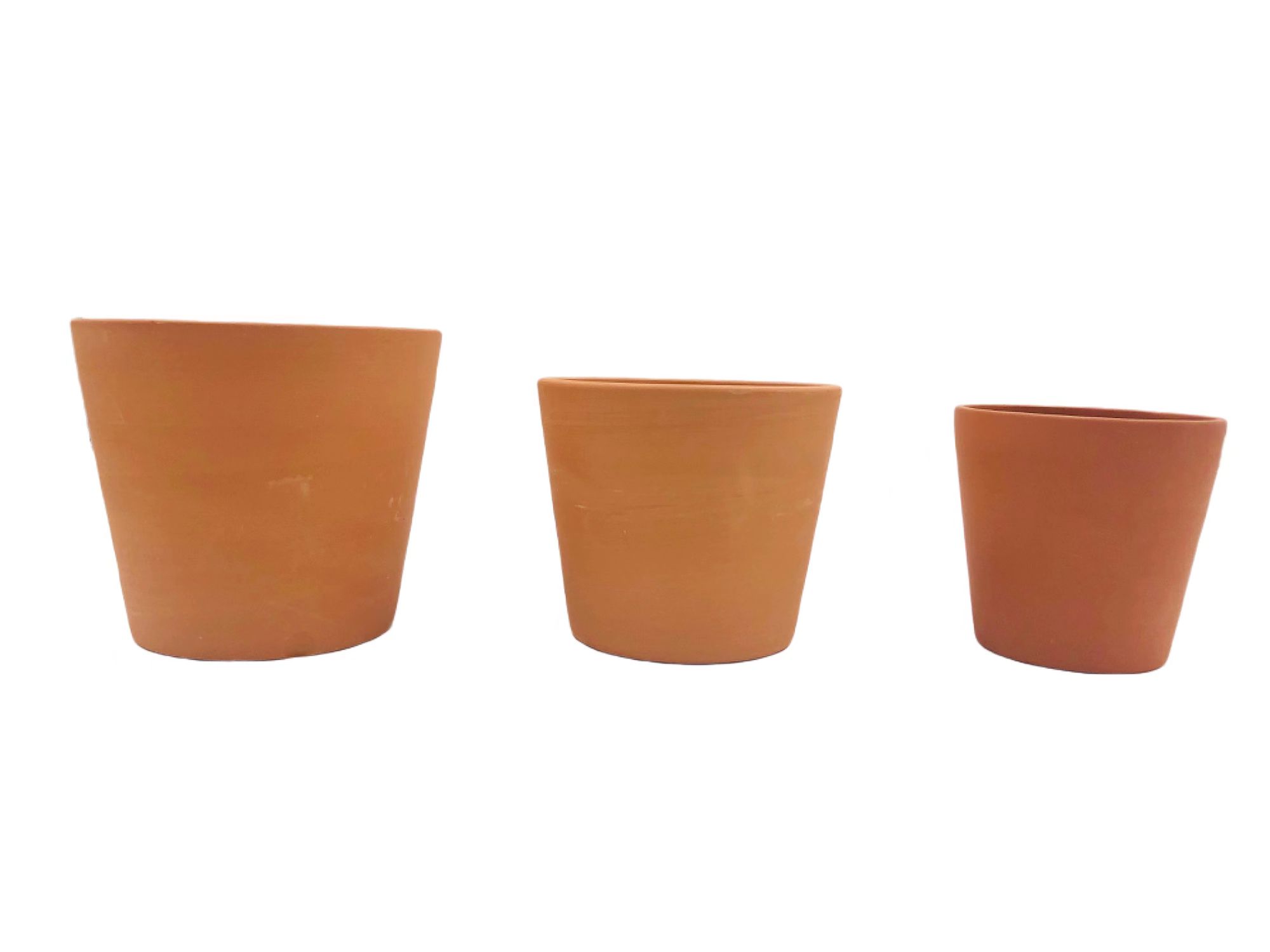 Red pottery flowerpot