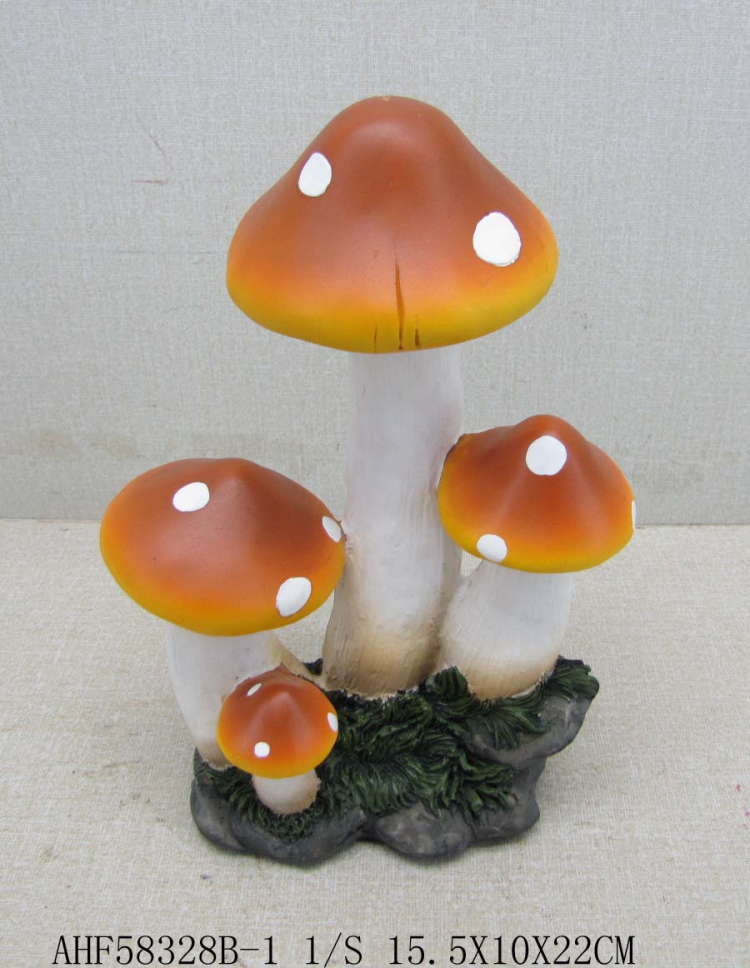 Polyresin Mushroom Statue