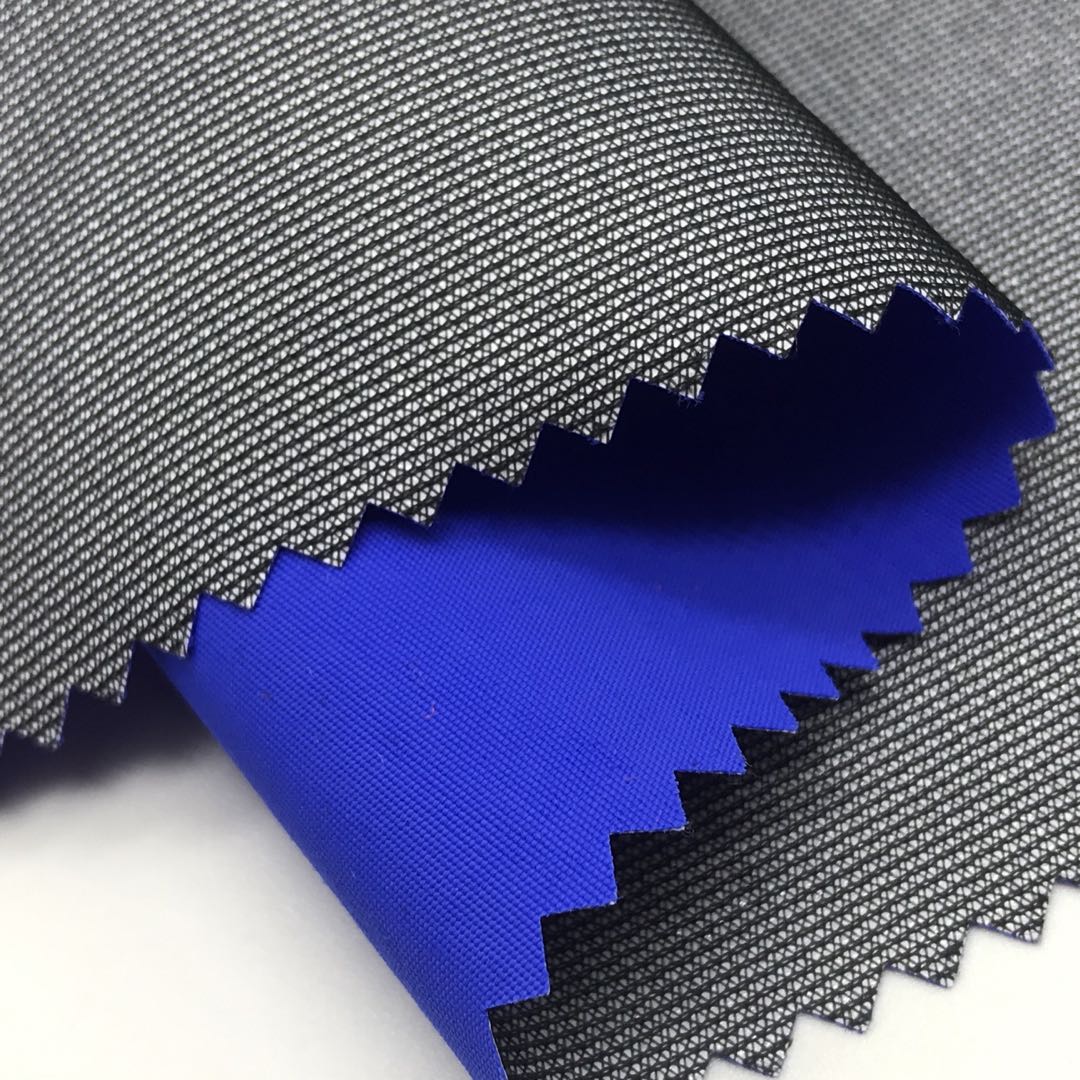 nylon taslan bonded PU tricot three layers fabric for outdoor jacket