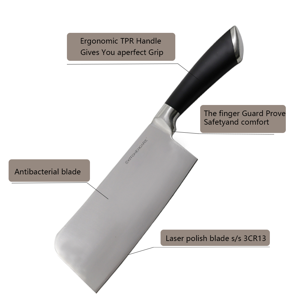 Hip-home nakiri knife stainless steel vegetable knife black kitchen knives