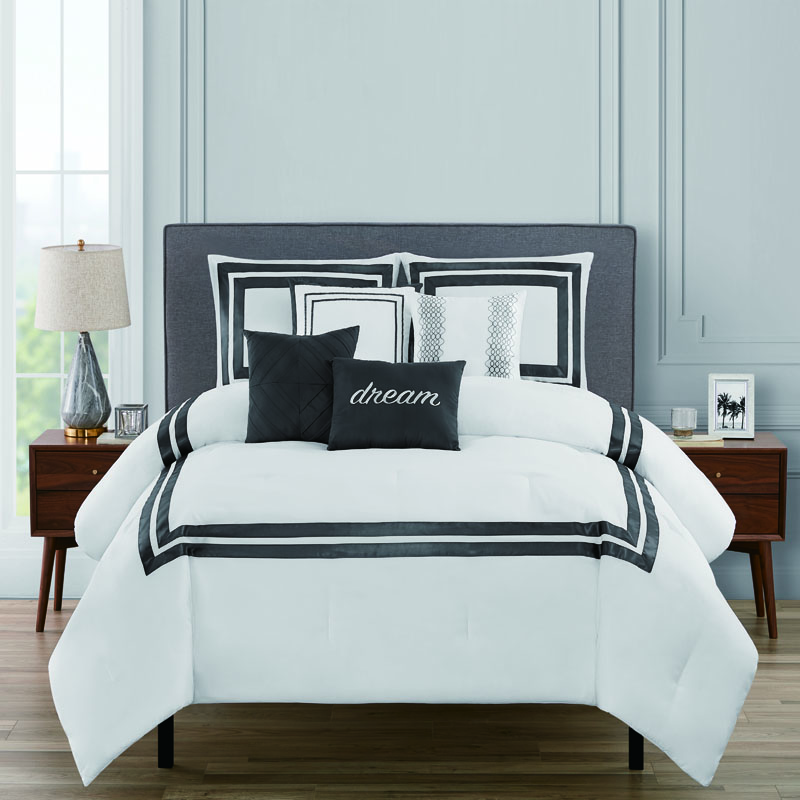 Hotel 75gsm Solid MF 7pc Comforter Set
