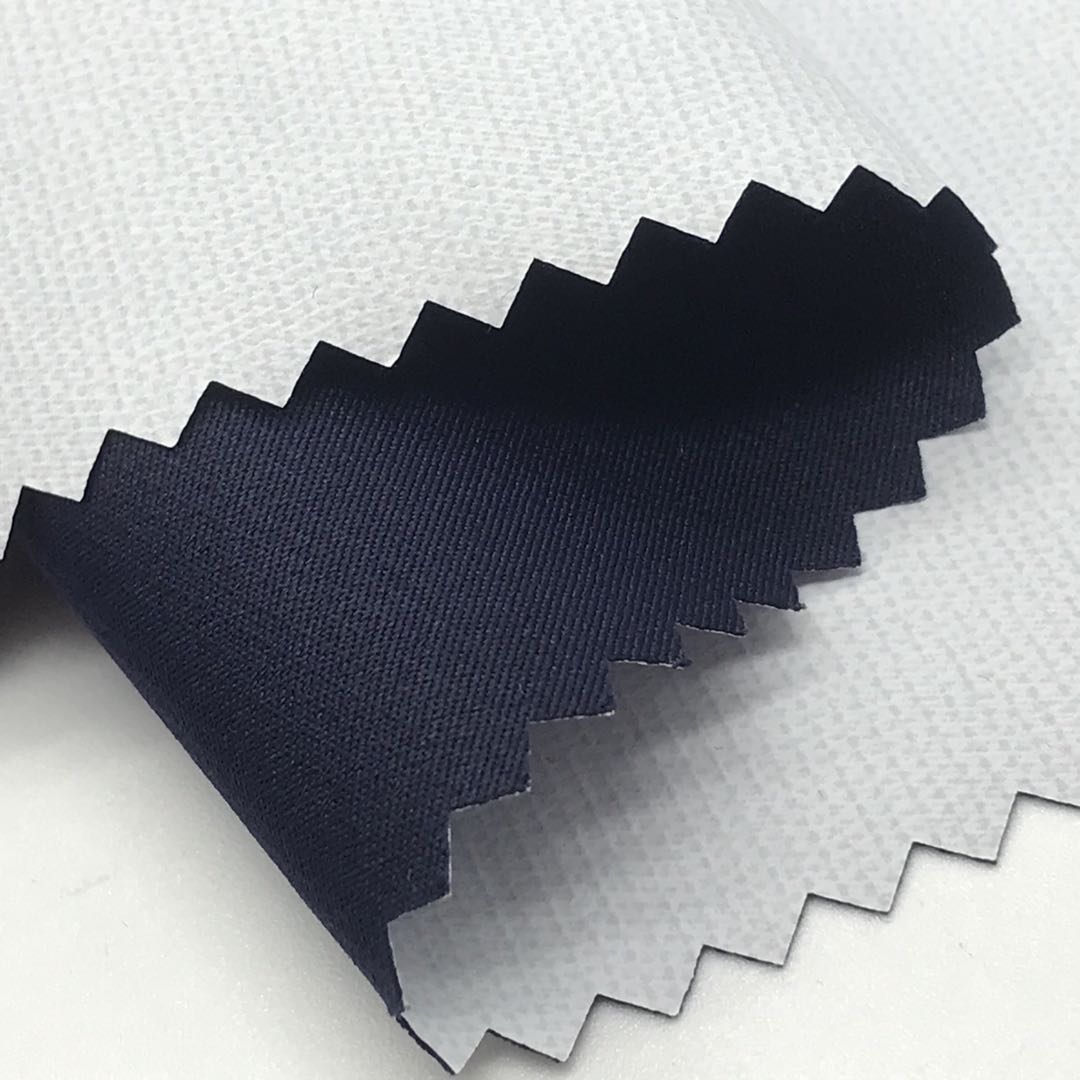 Full dull twill pearl point pongee bonded PU film fabric for outdoor jacket