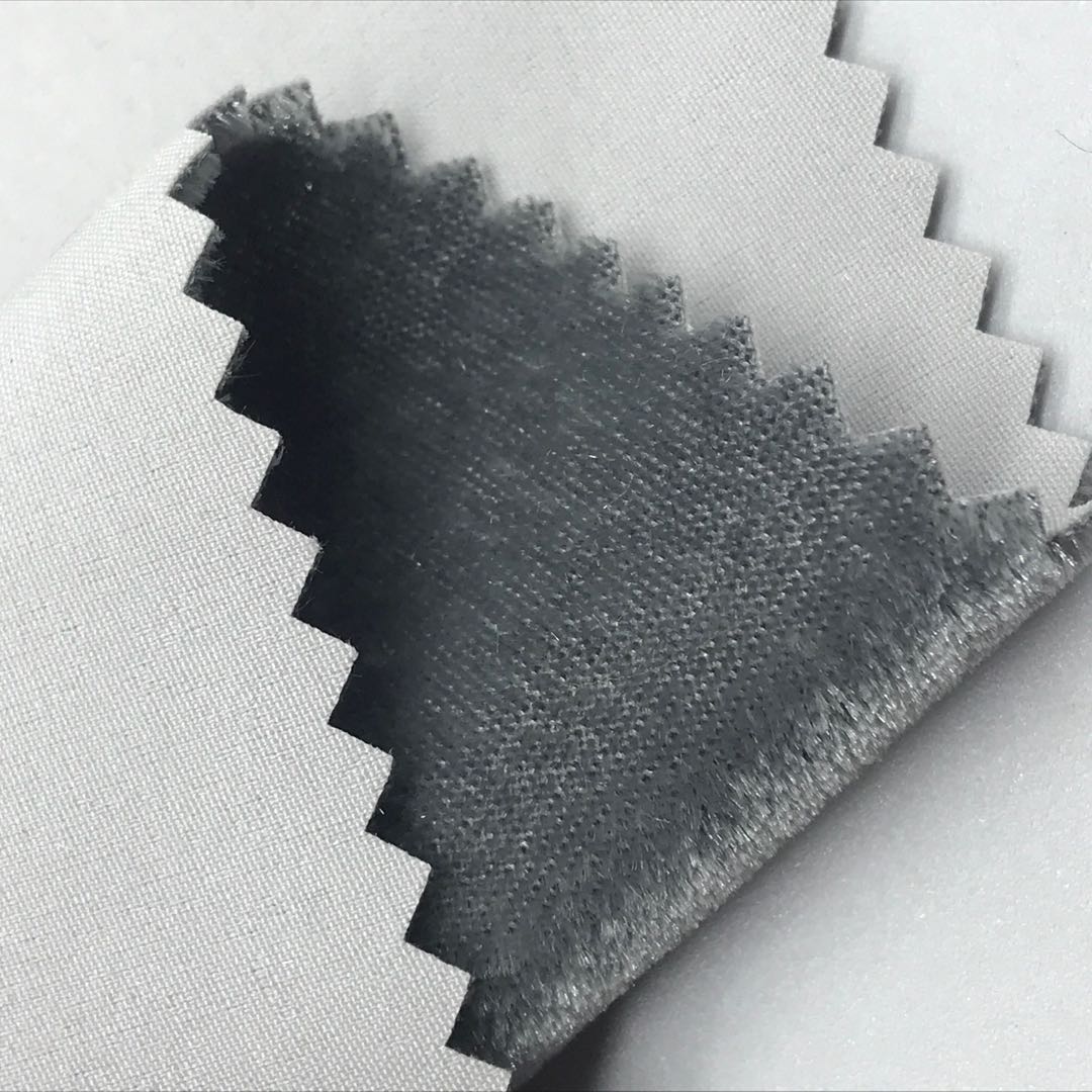 100D 4 way stretch bonded pleuche two layers fabric for outdoor jacket