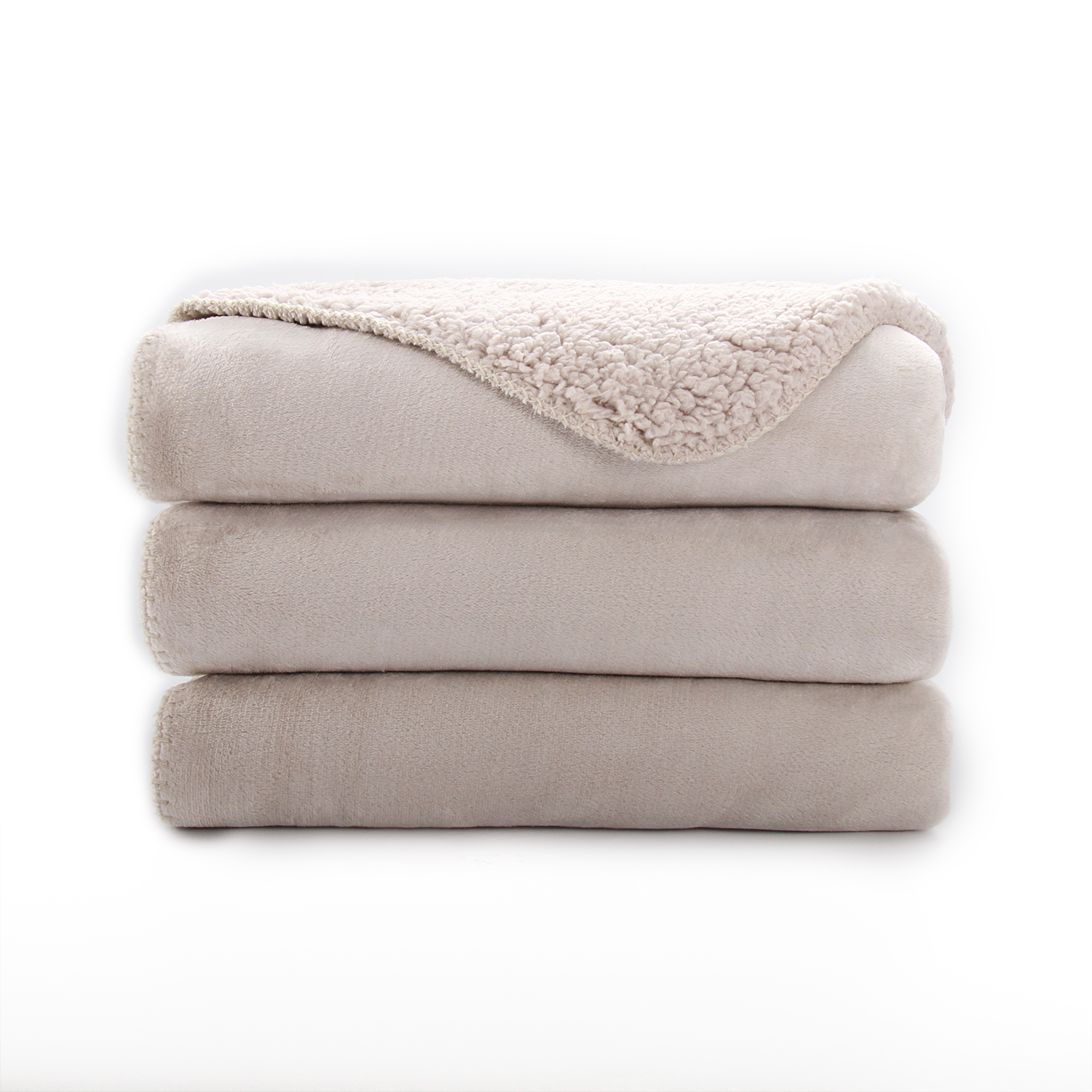 Flannel sherpa blanket