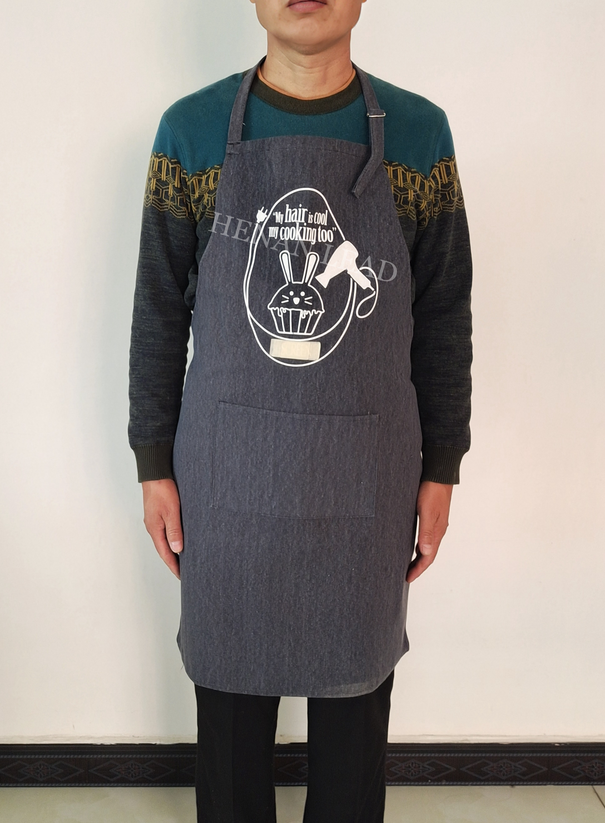 【Henan Lead】12oz cotton canvas apron chef bib apron supplier custom LOGO printed advertising apron