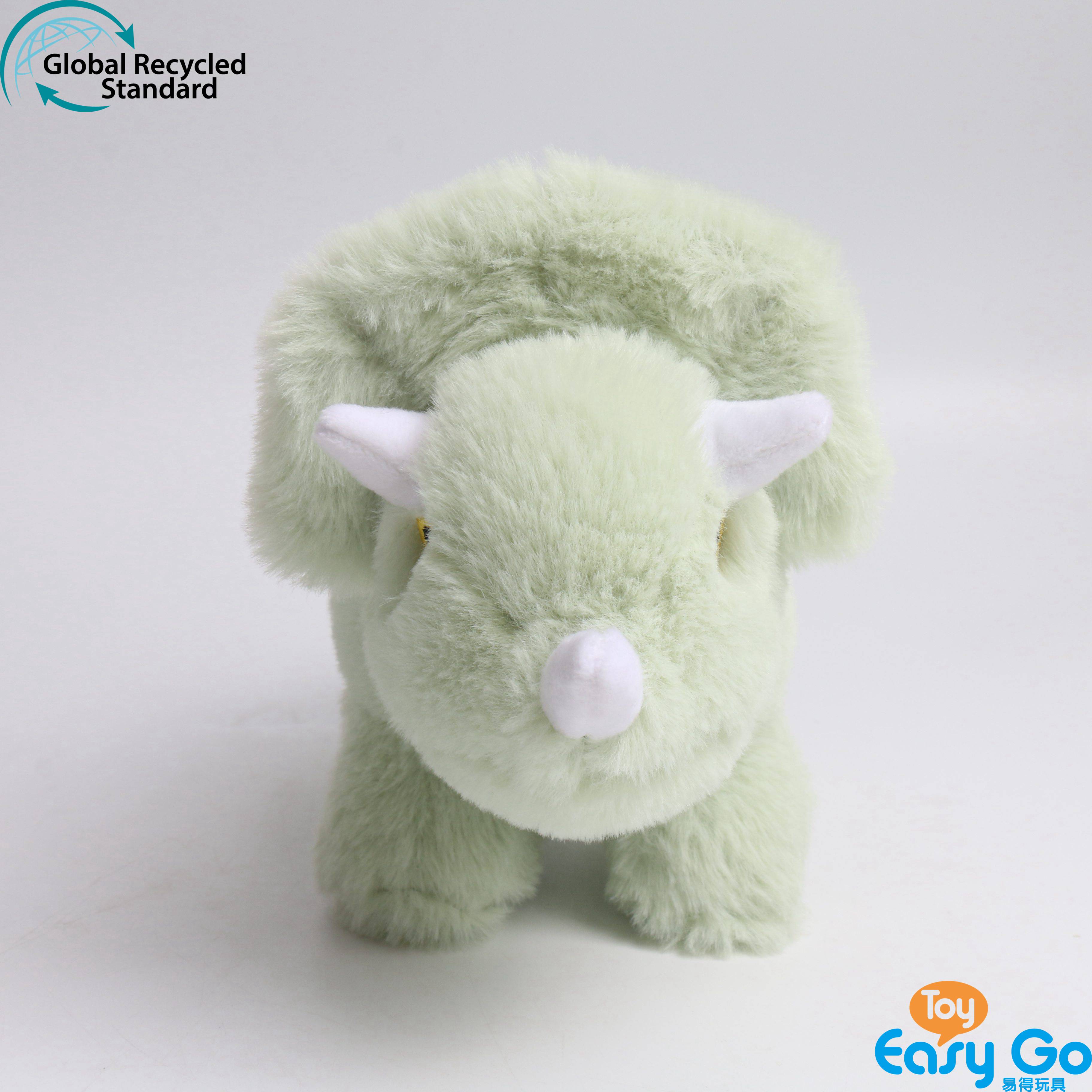 Recycled plush triceratops