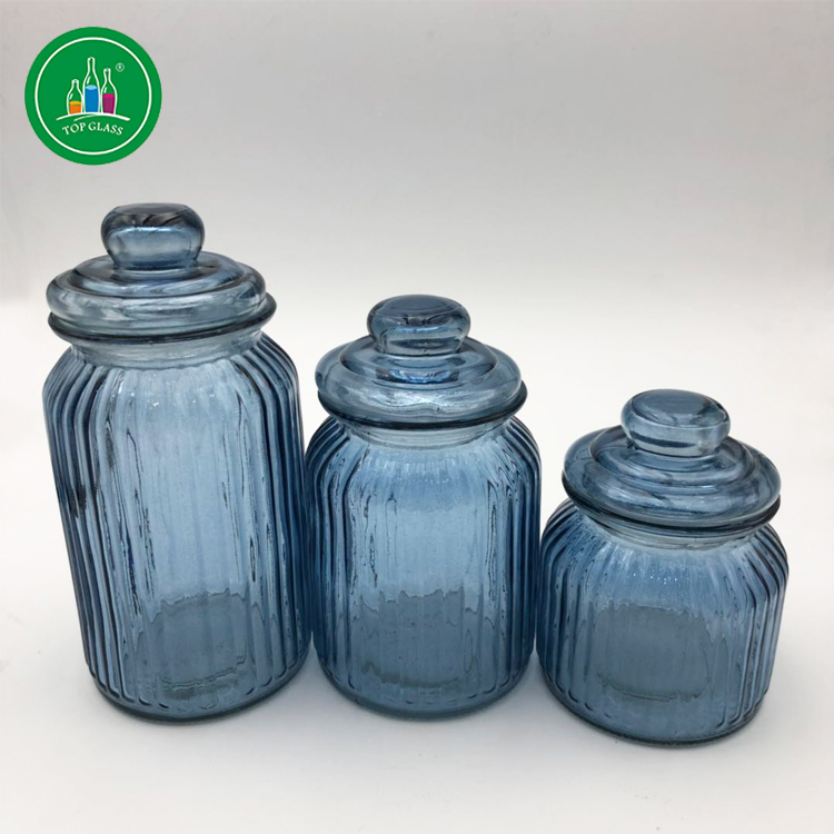 3pcs glass canister set