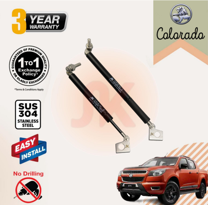 0 Holden Colorado 2012-2020 Tailgate Strut Assist Kit (With Factory Tailgate Wire Cables)