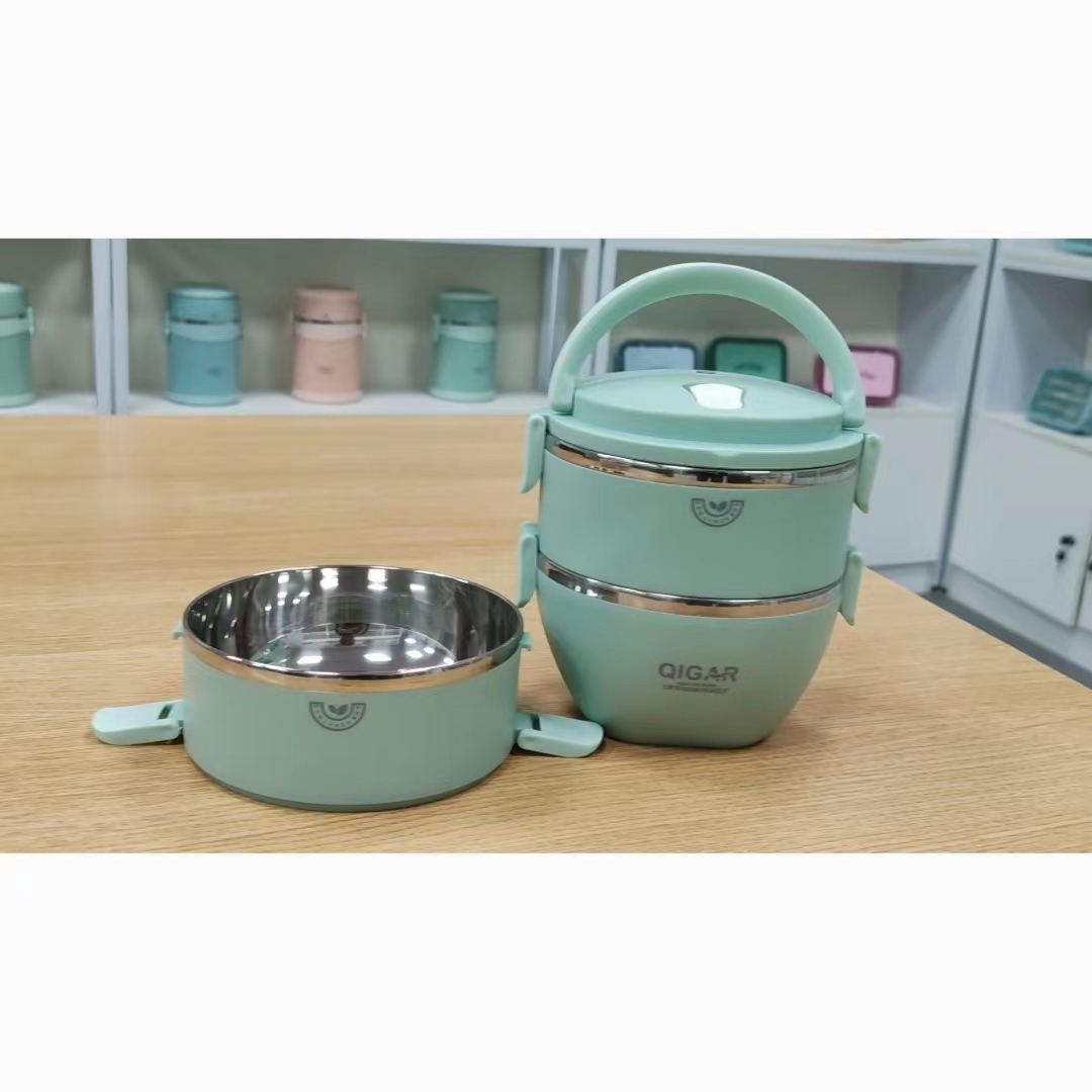 Double layer 304 stainless steel picnic lunch box