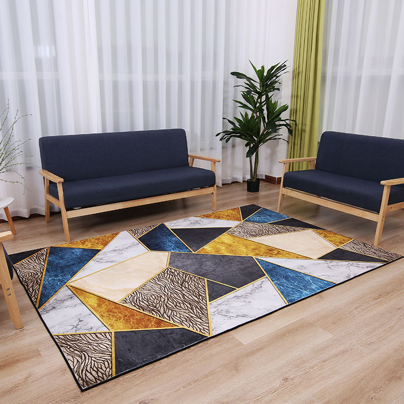 Luxury diamond velvet printed carpet