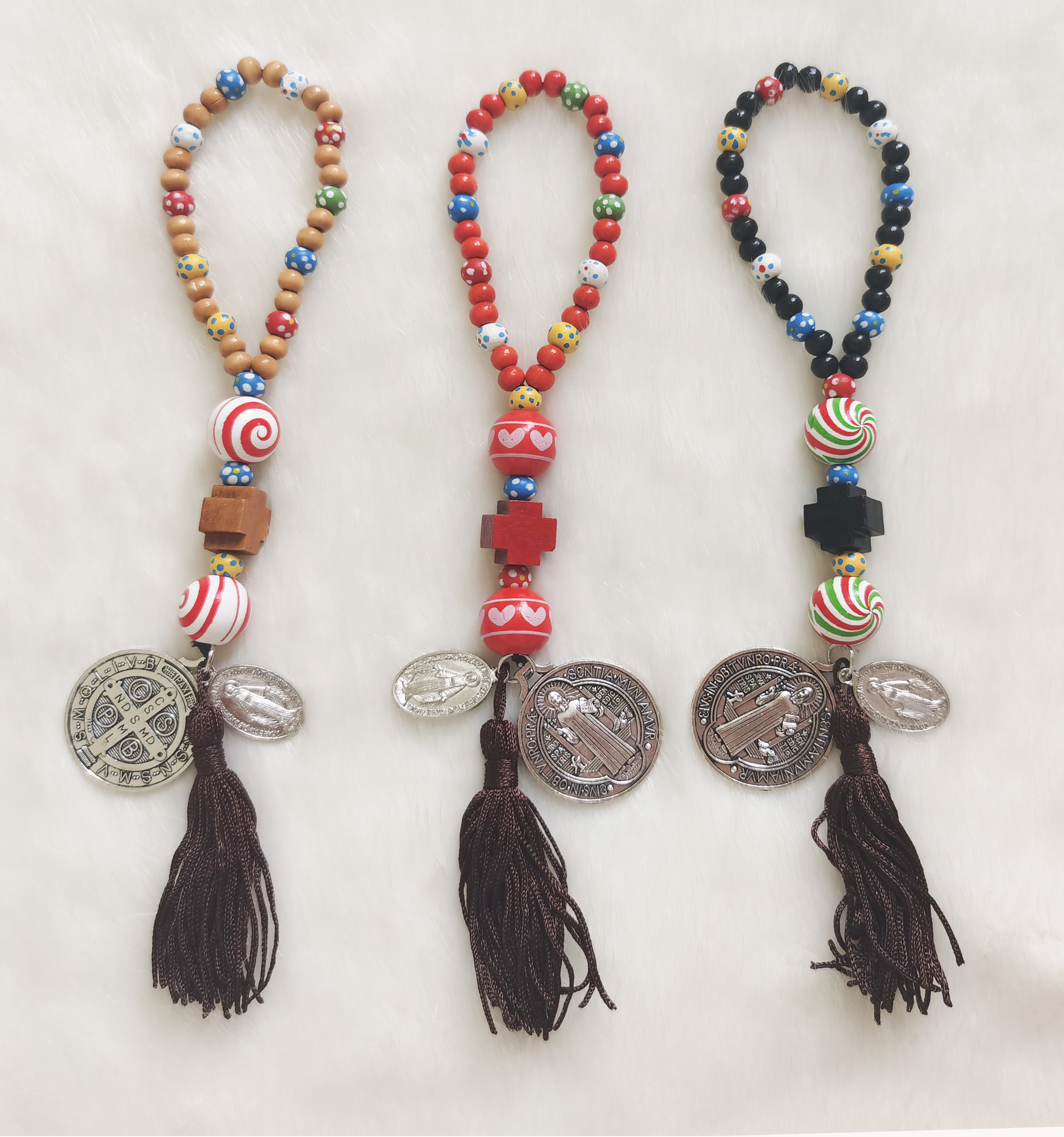 Factory Price New Design Custom Religious Wood Pendant Cord Religious Jewellery Necklace