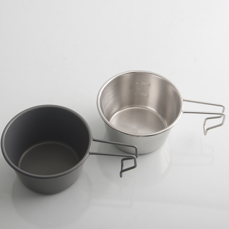 stainless steel outdoor camping bowl with handle wholesale