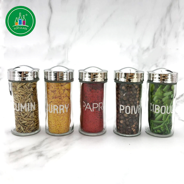 Glass spices jar