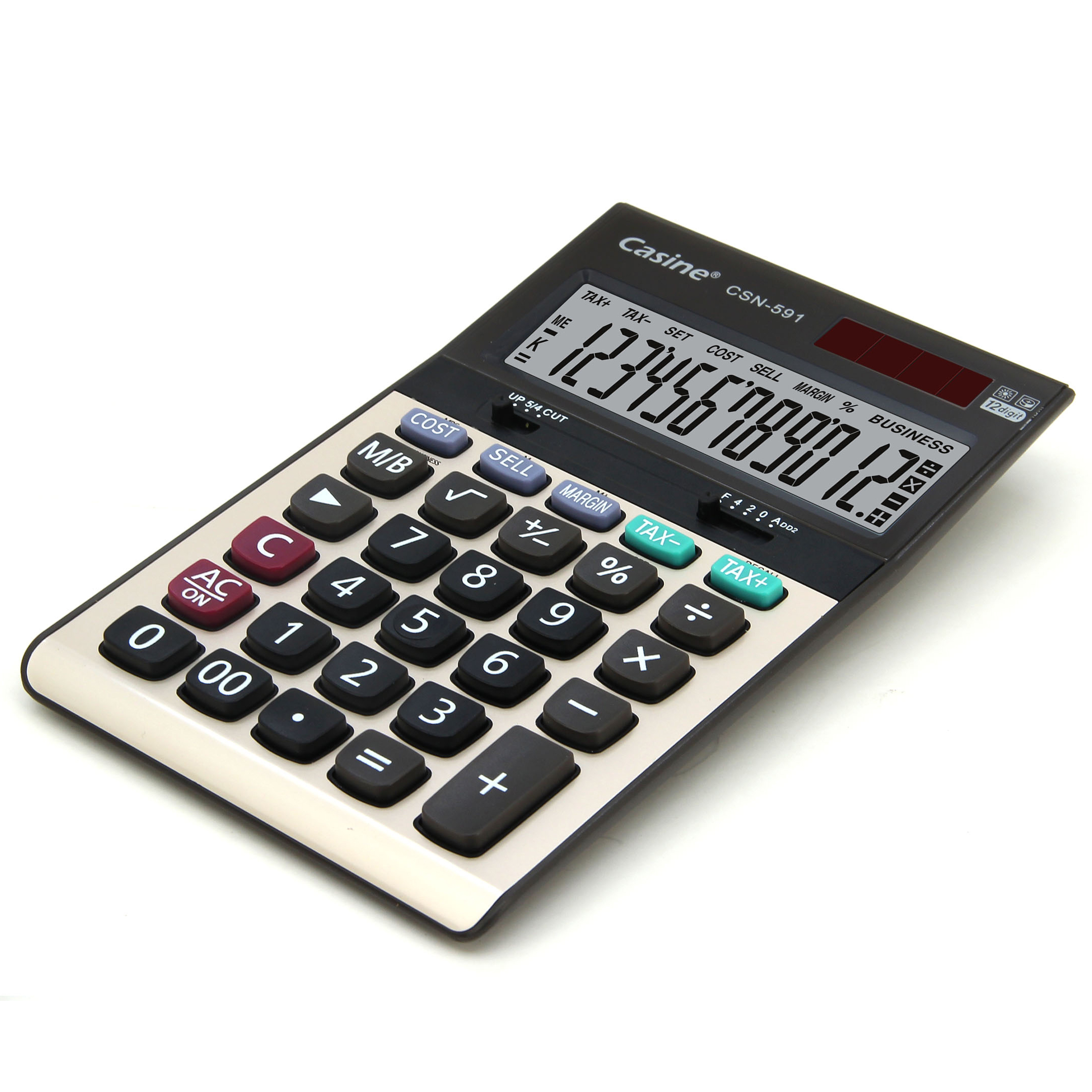 CSN-591 - Calculator -12-digit desktop calculator with cost/sell/margin -Casine