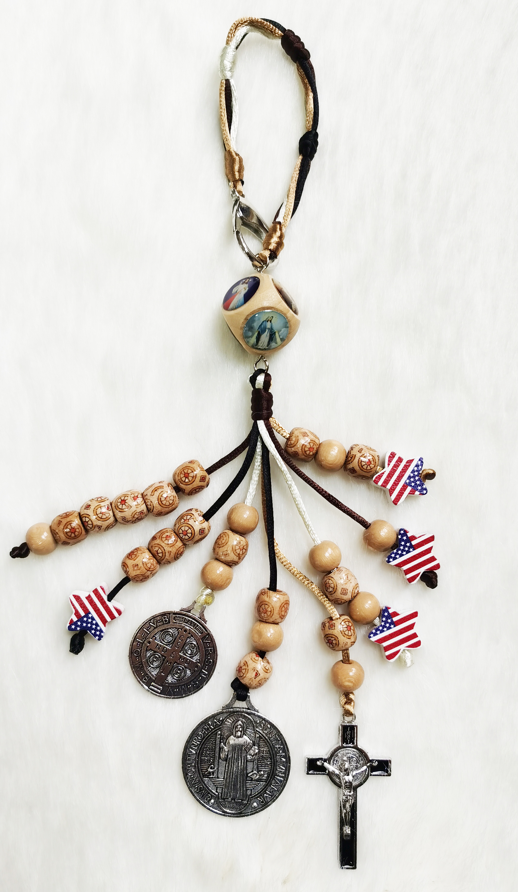 Factory Price New Design Custom Religious Wood Pendant Cord Religious Jewellery Necklace