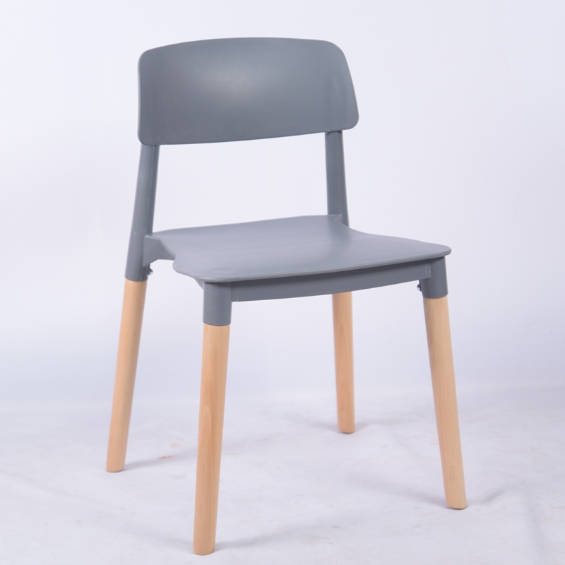 Home Leisure Chair Fancy White Chair Plastic Chair Wooden Legs For Dining Living Room
