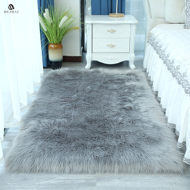 Luxury white fur carpets sheepskin long hair faux fur carpet decoration fur carpets and rugs