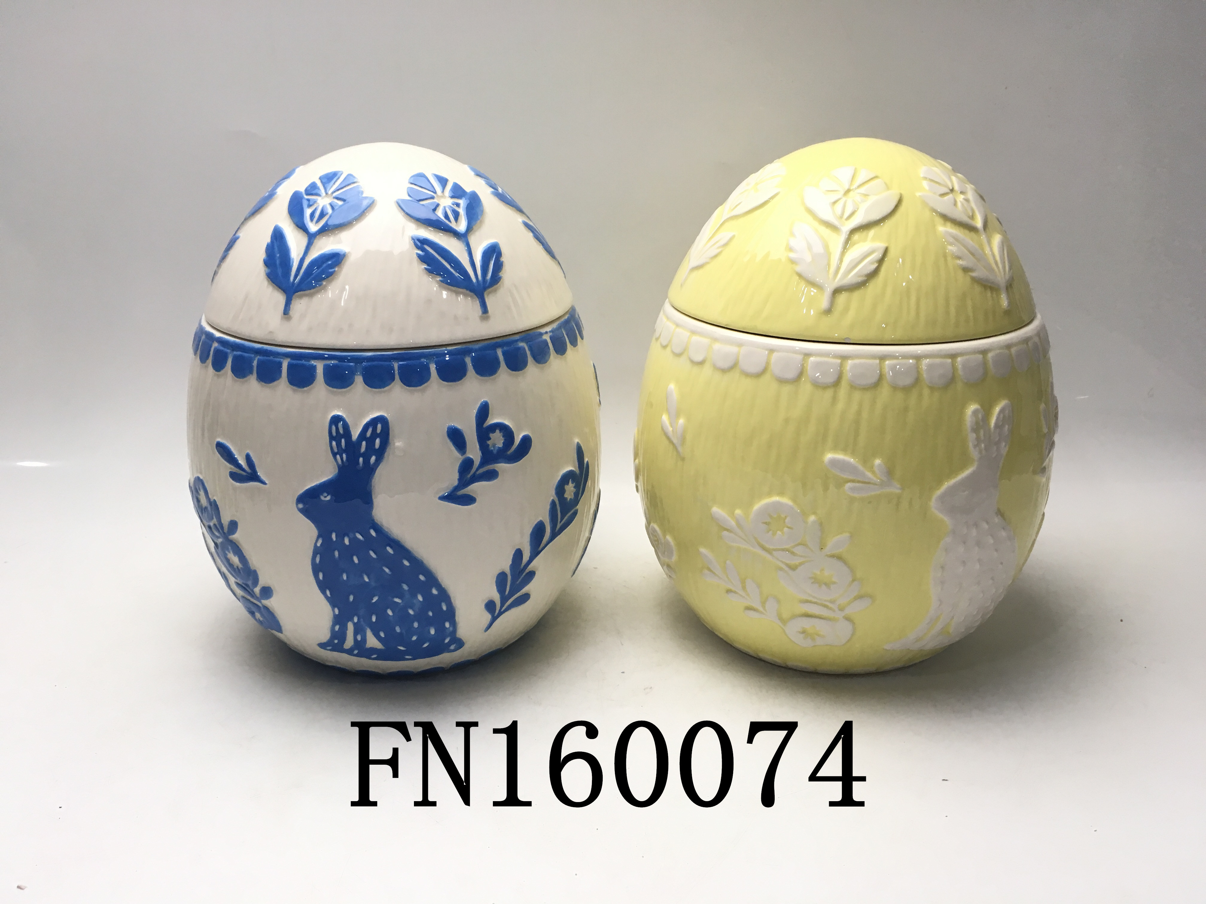Ceramic Easter egg cookie jar