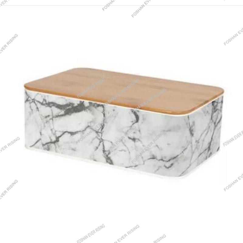 Marble Effect Bread Bin For Kitchen Counter Top