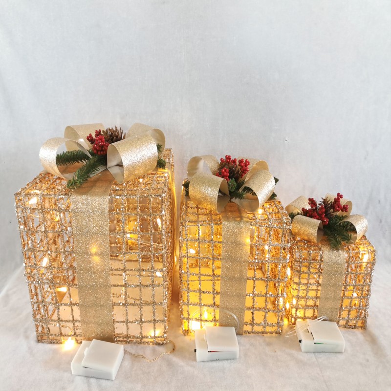 Christmas gift box, Christmas decorations, holiday lights, Christmas lights