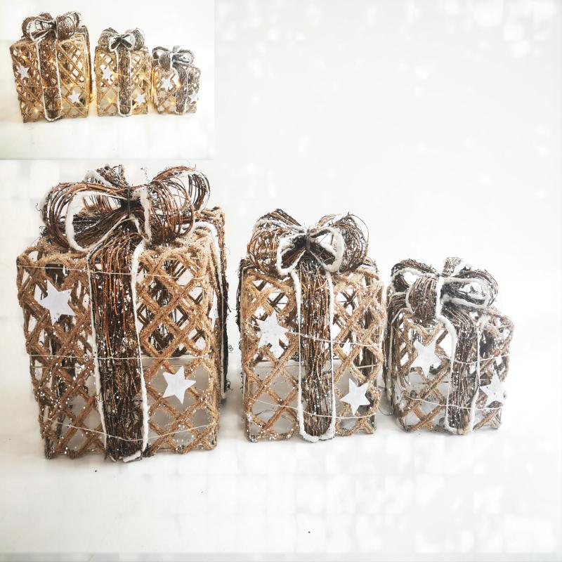 Christmas gift box, Christmas decorations, holiday lights, Christmas lights