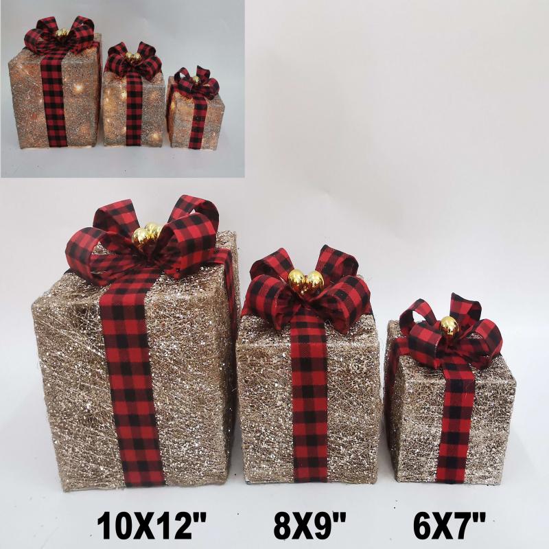 Christmas gift box, Christmas decorations, holiday lights, Christmas lights