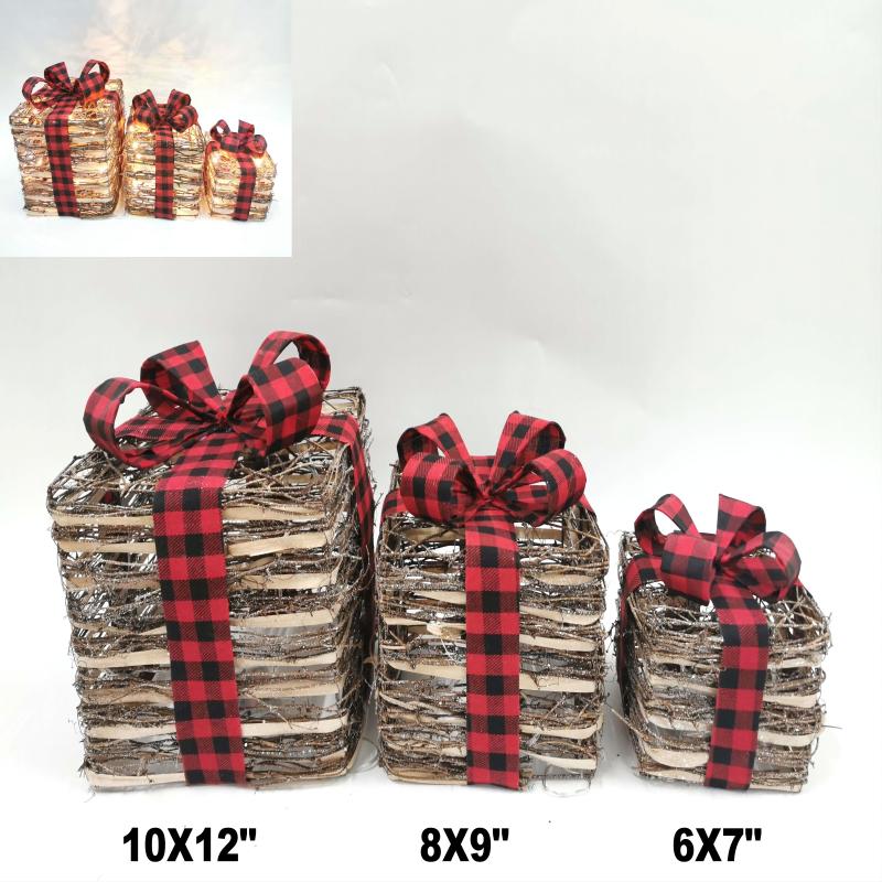 Christmas gift box, Christmas decorations, holiday lights, Christmas lights