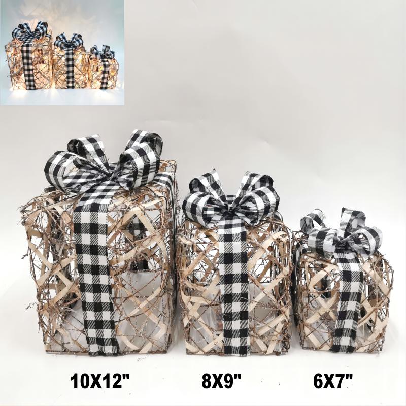 Christmas gift box, Christmas decorations, holiday lights, Christmas lights