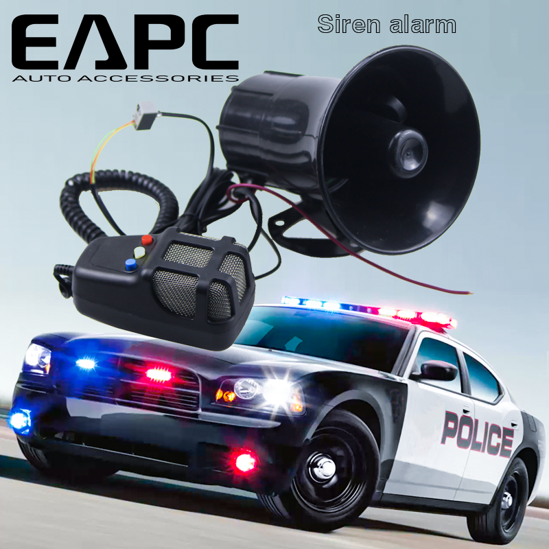 100W 3 Tone Car Truck Siren Emergency Sounds Electric Horn with Mic