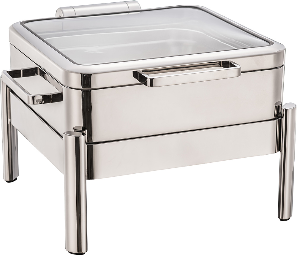 2/3 Size Induction Chafer Set W/Glass Window Lid