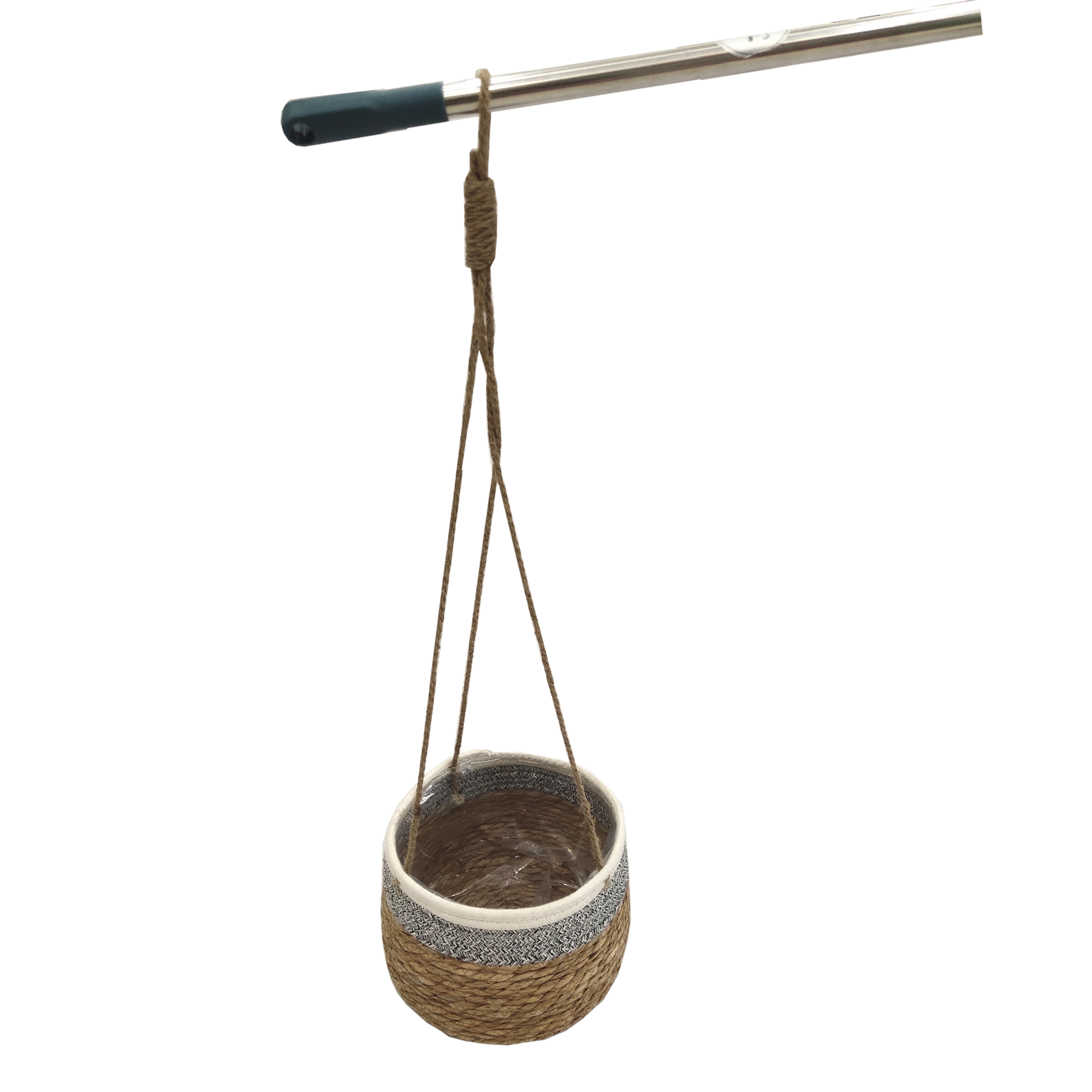 Cotton and cattail mixed hanging basekts