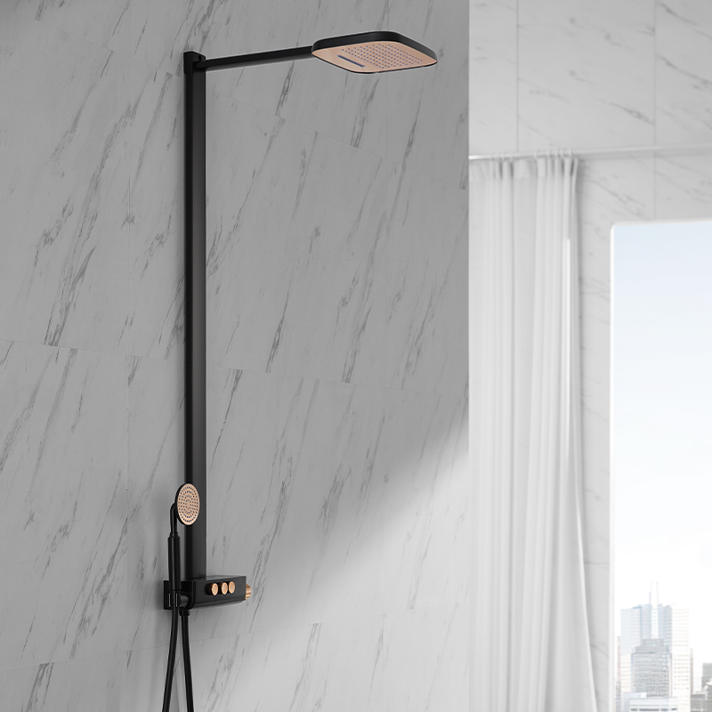 FLOVA Thermostatic shower mixer with GoClick V-3 buttons