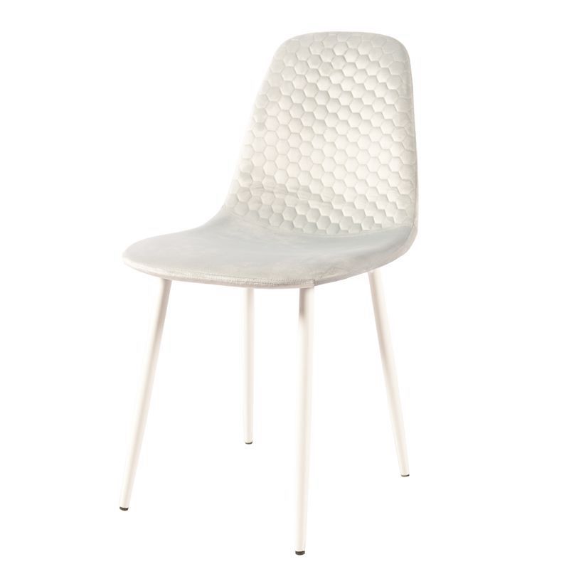 Home furniture modern cheapest metal velvet fabric dining chairs