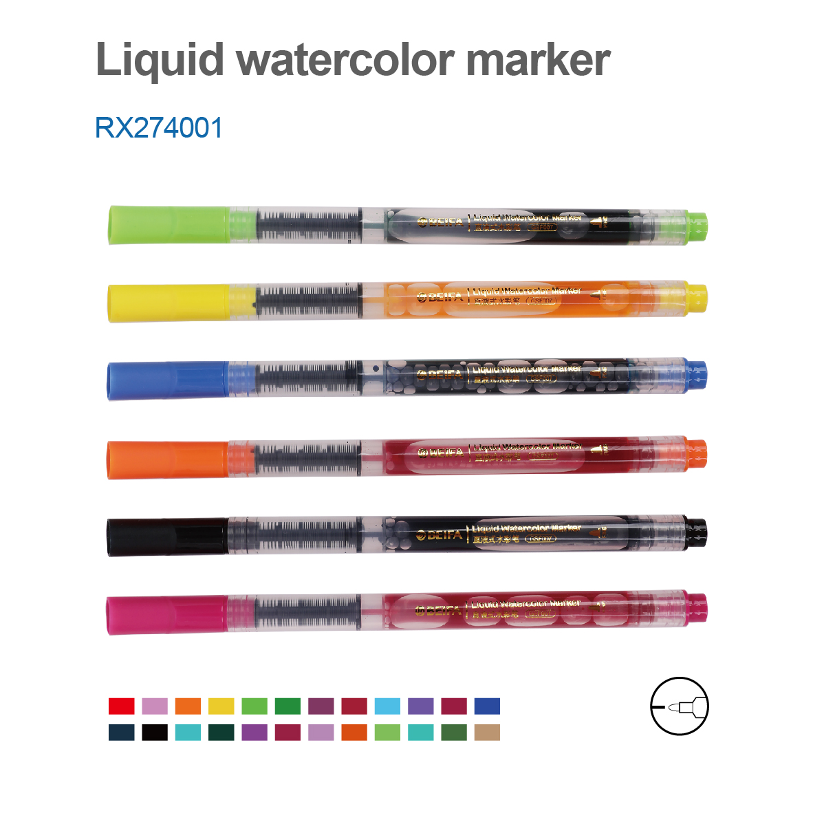 Liquid watercolor marker