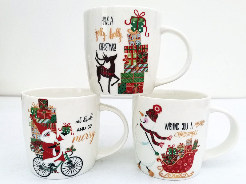 Tableware cup color glazing ceramic tea mug for home use decal