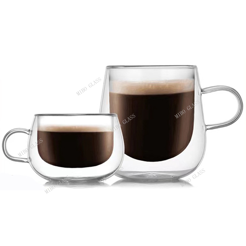 Double wall glass ,borosilicate coffee glass