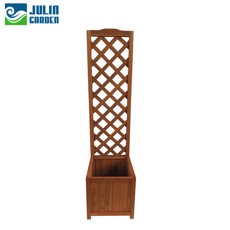 Wooden lattice planter