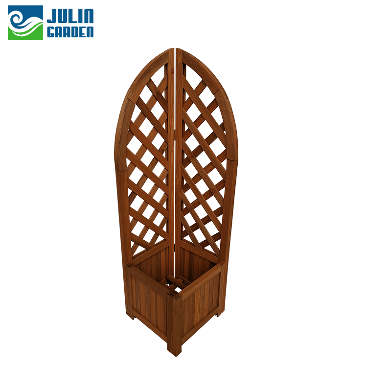 Corner lattice planter