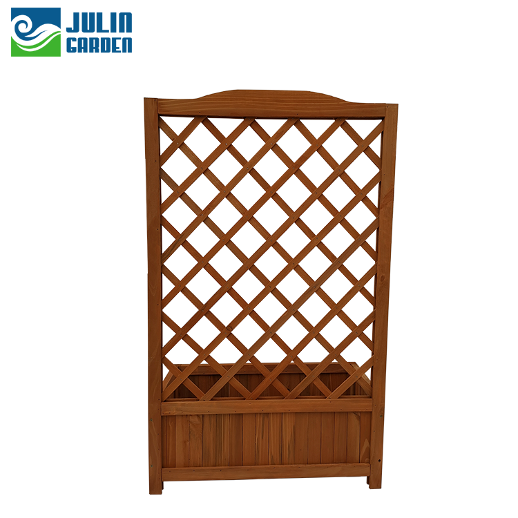 Wooden lattice planter