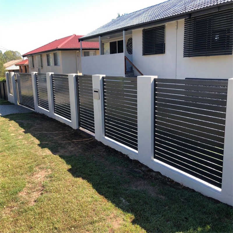 Custom powder coated privacy aluminum guardrail