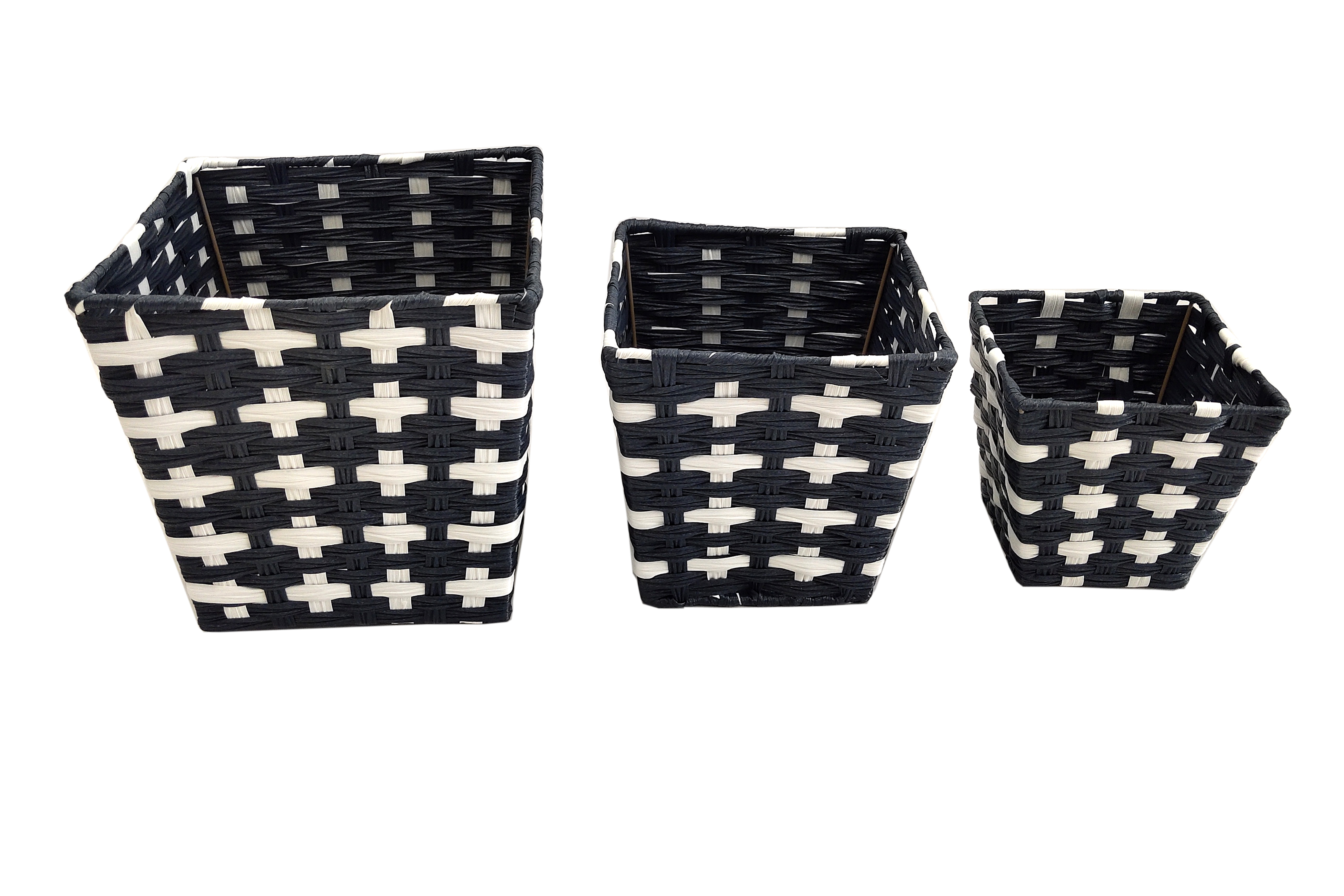 Flower baskets with wooden legs